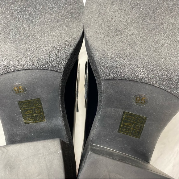 Jeffrey Campbell Kerri Black Patent Leather Heeled Loafer Mule 9 1/2 - Picture 14 of 16